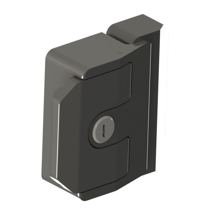 Boitier serrure clé universelle profilé aluminium – Montage arrière - Elcom shop