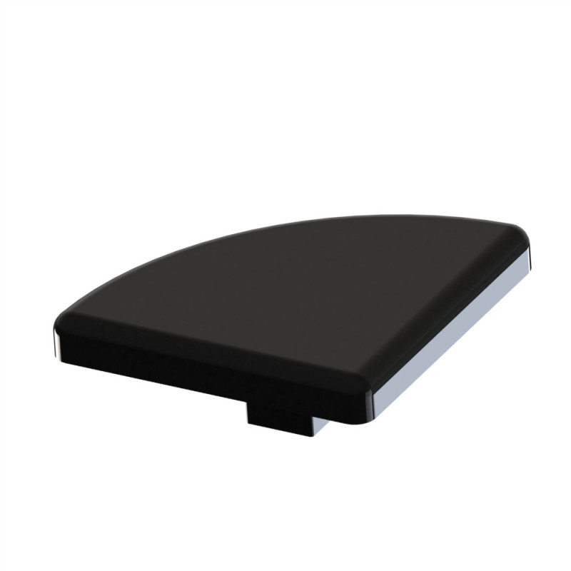 Embout profilé aluminium - Rainure 5 mm – Section R20mm - 90° - Elcom shop