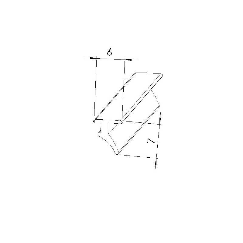 Schéma cotes - Joint de remplissage profilé aluminium – Rainure 5mm – 2-4 mm - Elcom shop