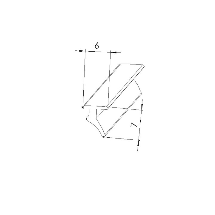 Schéma cotes - Joint de remplissage profilé aluminium – Rainure 5mm – 2-4 mm - Elcom shop