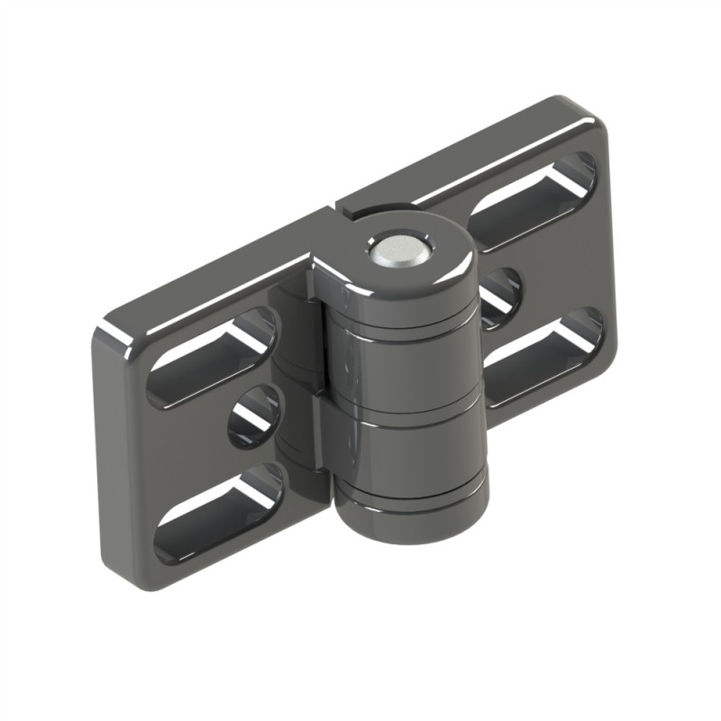 Charnière profilé aluminium – Rainure 8 mm – Section 40 mm - Elcom shop