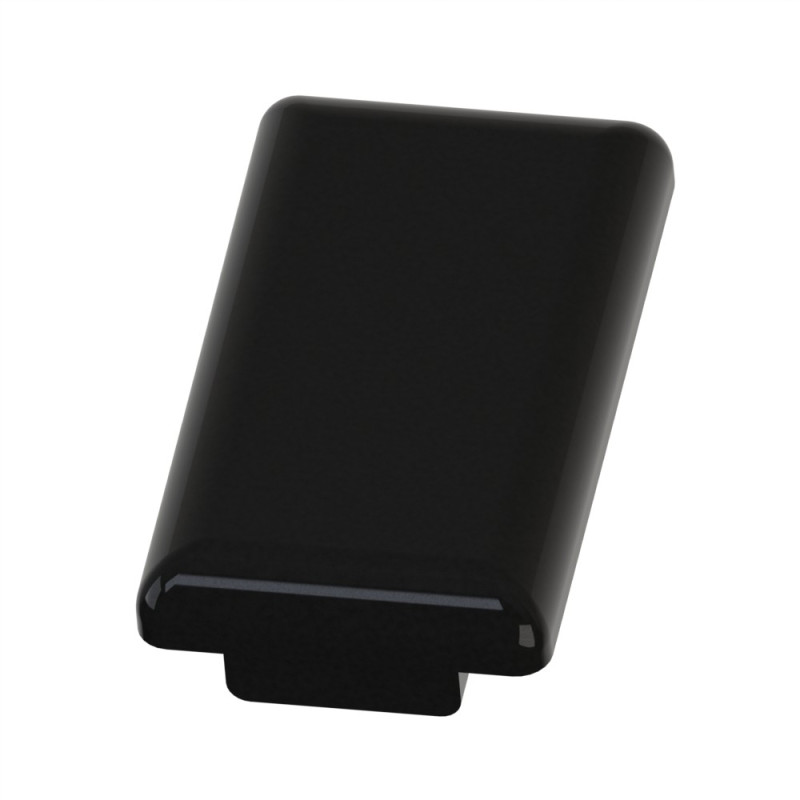 Embout profilé aluminium - Rainure 8 mm – Section 32x18 mm - Noir - Elcom shop