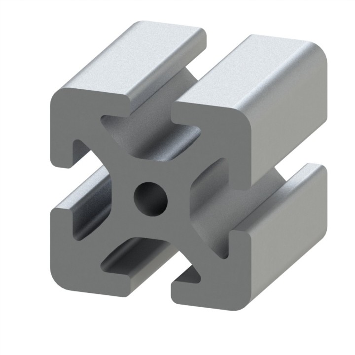 Profilé aluminium (Barre de 6 m) – Rainure 8 mm – Section 40x40 mm - lourd - Elcom shop