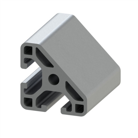 Profilé aluminium (Coupe max 3 m) – Rainure 6 mm – R30x30 mm - 45° - Léger - Elcom shop