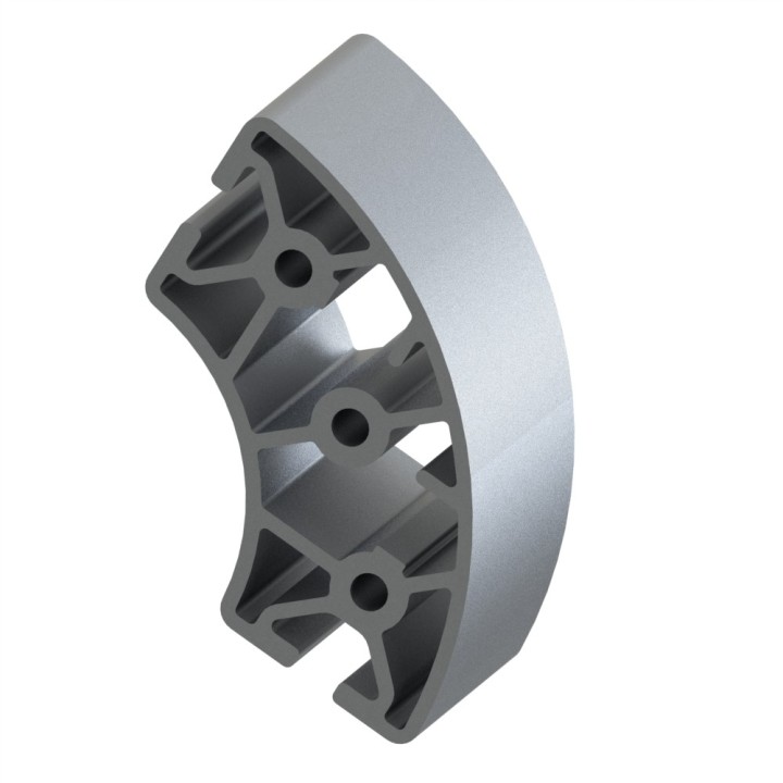 Profilé aluminium (Coupe max 6 m) – Rainure 6 mm – Section R30-60-90° - Elcom shop