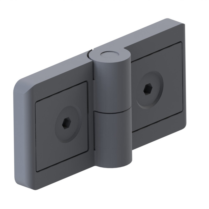 Charnière profilé aluminium – 6 30 – Zn – 6/6 – Avec vis - Elcom shop