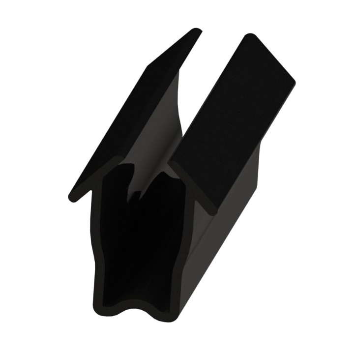 Joint de remplissage double lèvre profilé - Rainure 8 mm – 4-6 mm - Noir - Elcom shop