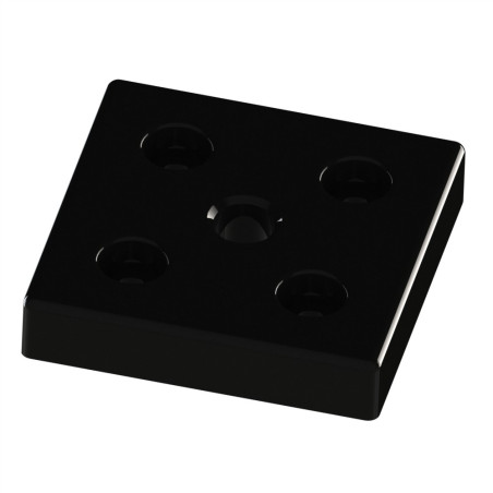 Plaque de base profilé aluminium – 6 mm - Section 60x60 mm – Taraudage M12 - Elcom shop
