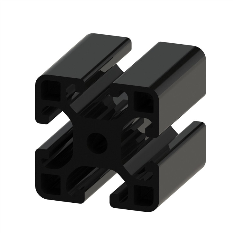 Profilé aluminium (Coupe max 6 m) – 8 mm – 40x40 mm – Léger - Noir - Elcom shop