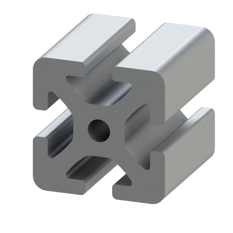 Profilé aluminium (Coupe max 6 m) – Rainure 8 mm – Section 40x40 mm - lourd - Elcom shop