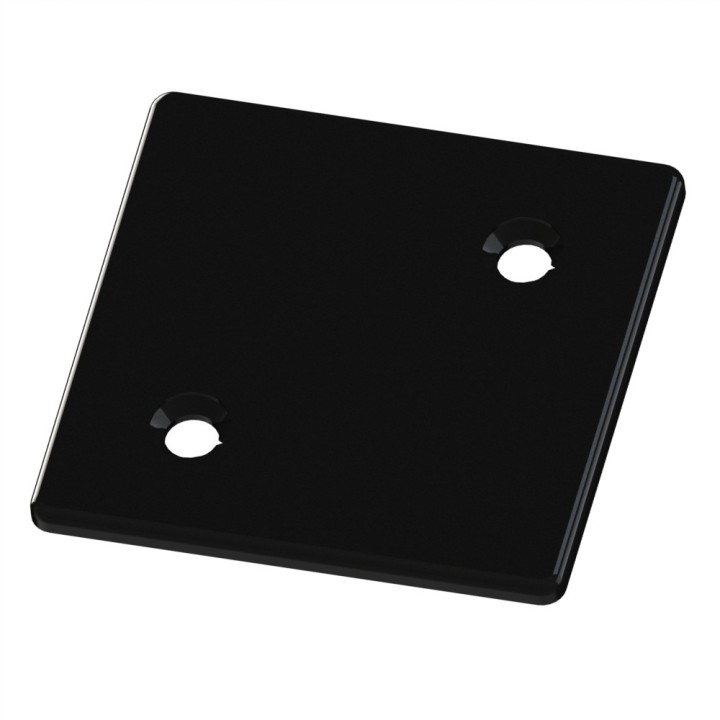 Embout profilé aluminium - Rainure 8 mm – Section 80x80 mm – Zn - Noir - Elcom shop
