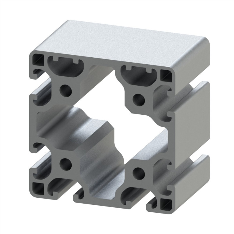 Profilé aluminium (Coupe max 6 m) – Rainure 8 mm – 80x80 mm – 2N - Léger - Elcom shop