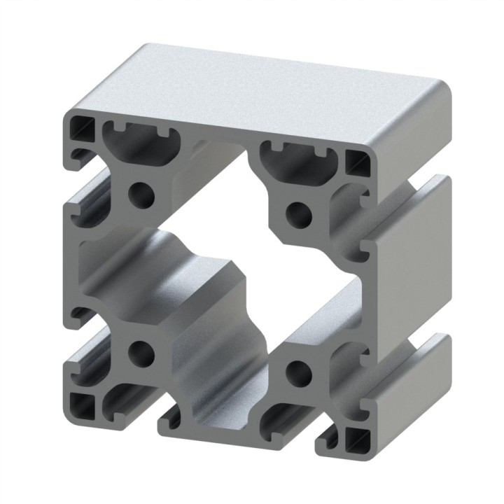 Profilé aluminium (Coupe max 6 m) – Rainure 8 mm – 80x80 mm – 2N - Léger - Elcom shop