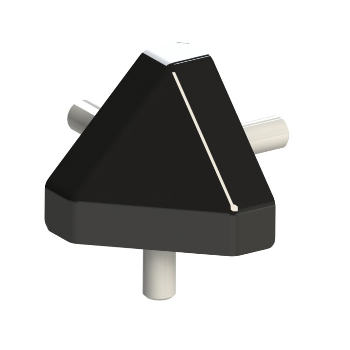 Kit raccord d’angle profilé aluminium – Rainure 8 mm – 40x40-45° – Noir - Elcom shop