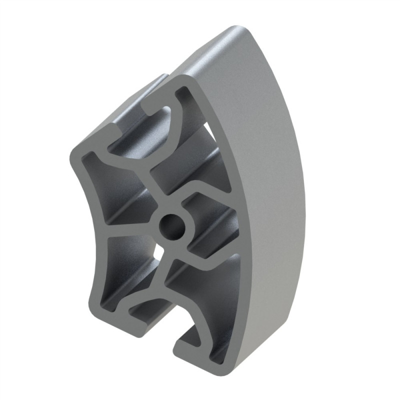 Profilé aluminium (Coupe max 6 m) – Rainure 8 mm – Section R40/80-60° - Elcom shop