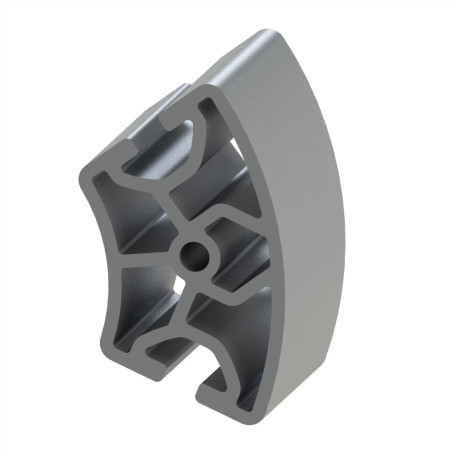 Profilé aluminium (Coupe max 6 m) – Rainure 8 mm – Section R40/80-60° - Elcom shop