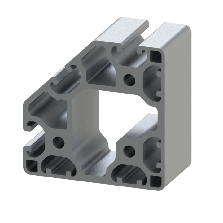 Profilé aluminium (Coupe max 6 m) – 8 mm – 80x80 mm - 45° – 4N90 - Léger - Elcom shop