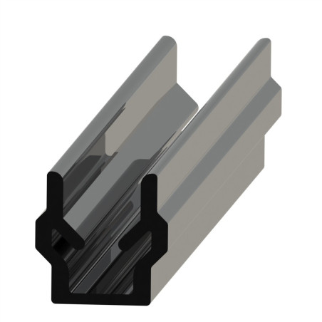 Profilé cache-rainure (Barre de 2 m) – U – Rainure 5 mm - Noir - Elcom shop