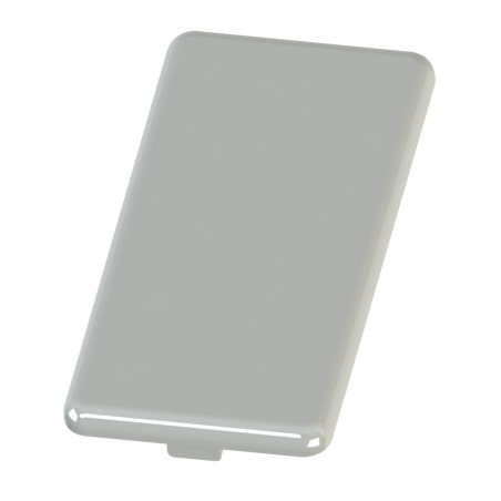Embout profilé aluminium  – Rainure 8 mm – Section 80x40 mm - gris - Elcom shop