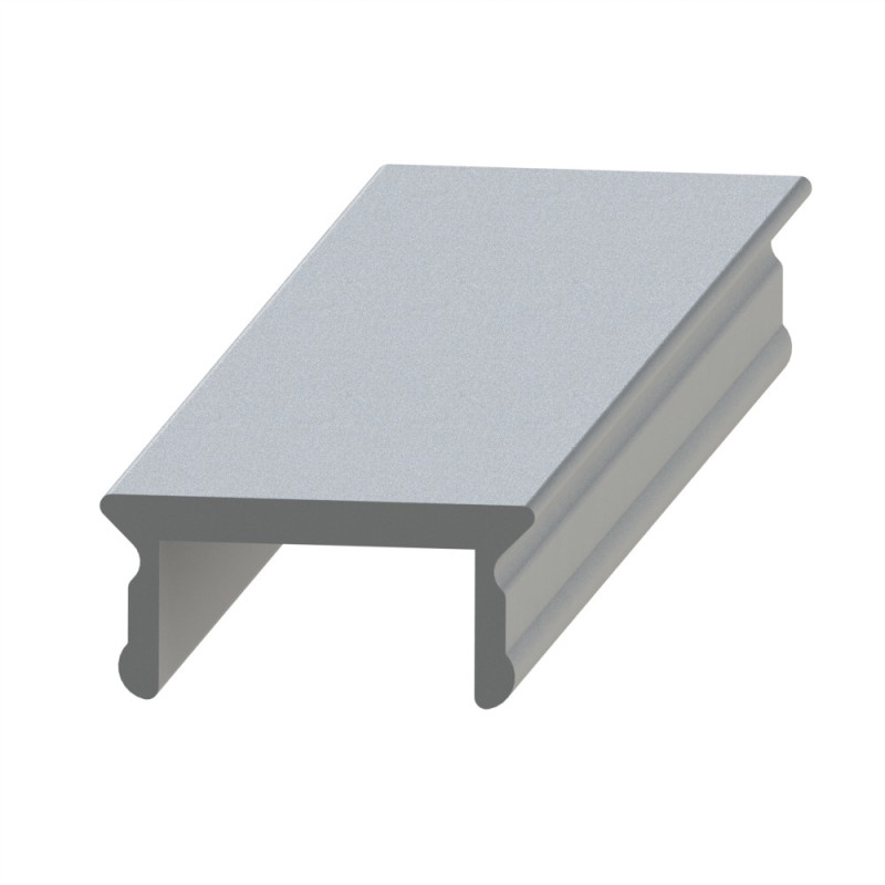 Profilé cache-rainure (Barre de 2 m) – Rainure 8 mm – Al - Gris - Elcom shop
