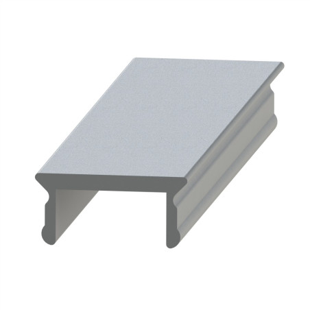Profilé cache-rainure (Barre de 2 m) – Rainure 8 mm – Al - Gris - Elcom shop