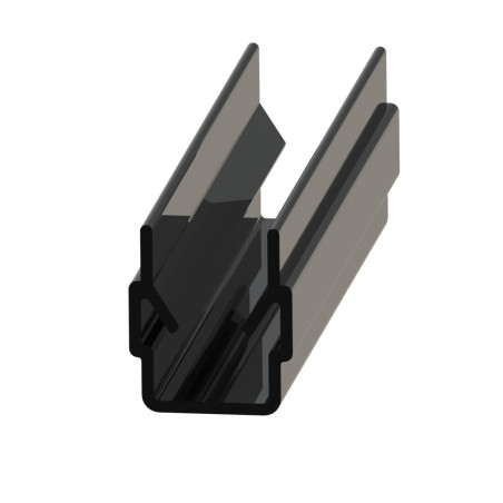 Profilé cache-rainure (Barre de 2 m) – U – 8 mm - Noir - Elcom shop