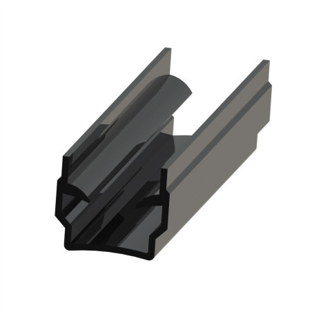 Profilé U8 (Barre de 2 m) – Rainure 8 mm – Noir - Elcom shop