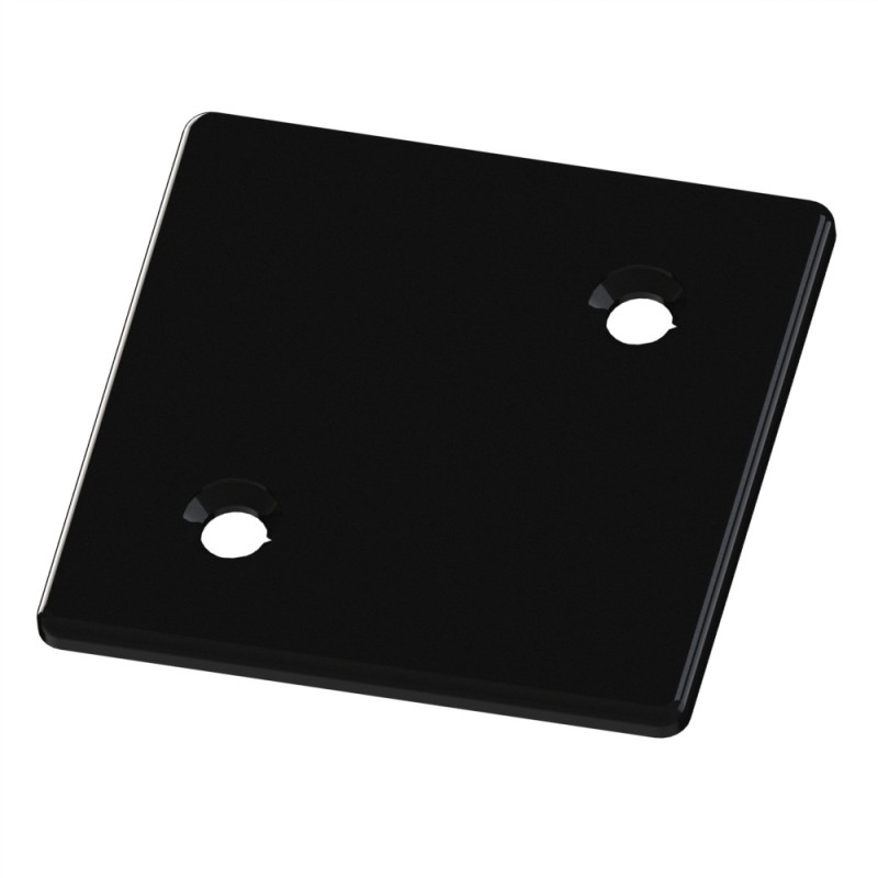Embout profilé aluminium - Rainure 8 mm – Section 80x80 mm – Zn - Noir - Elcom shop