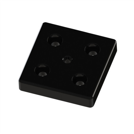 Plaque de base profilé aluminium - Rainure 8 mm – Section 80x80 mm – M10 - Elcom shop