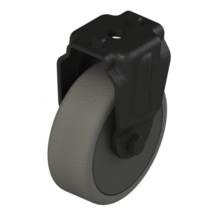 Roulette fixe profilé aluminium – D75 - Antistatique - Elcom shop