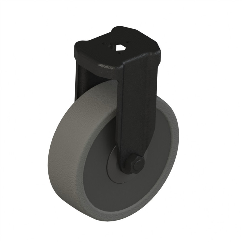 Roulette fixe profilé aluminium – D100 - Elcom shop