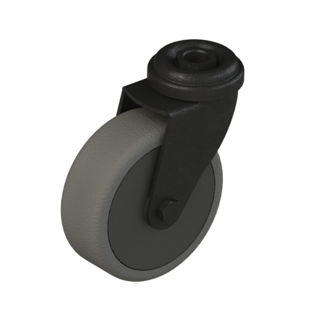 Roulette pivotante profilé aluminium – D75 – 75kg - Elcom shop