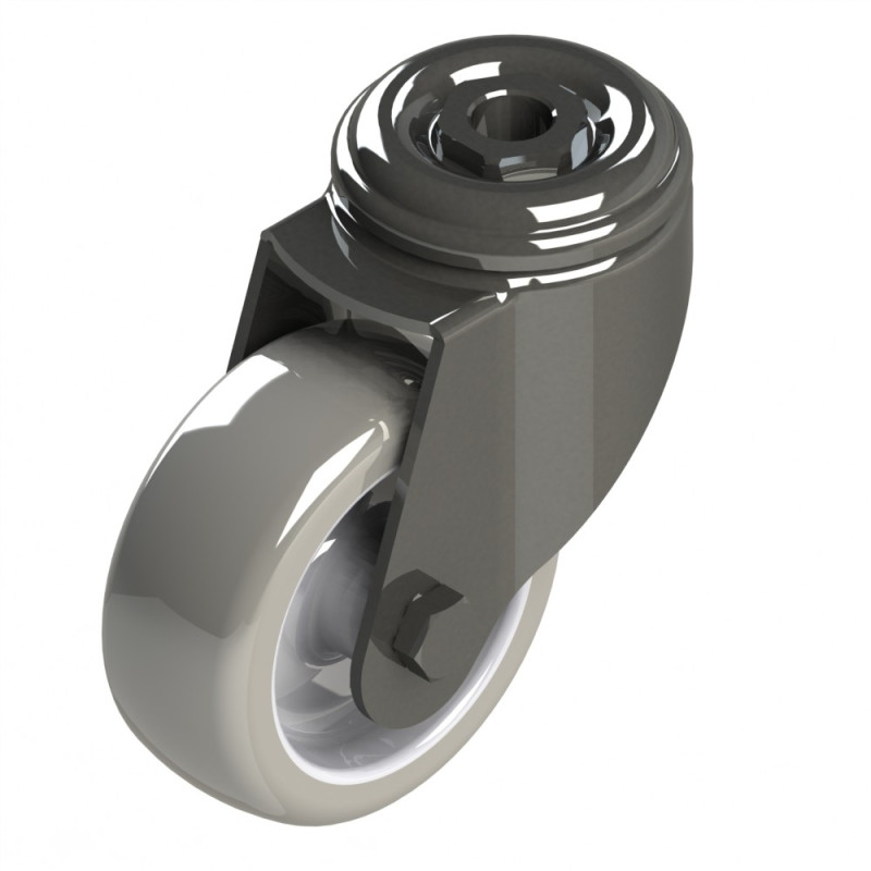 Roulette pivotante profilé aluminium – D80 - Elcom shop