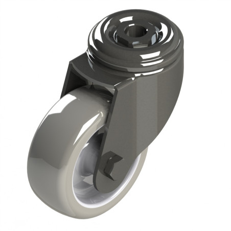 Roulette pivotante profilé aluminium – D80 - Elcom shop