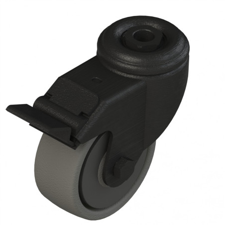 Roulette pivotante profilé aluminium – D80 à blocage – Antistatique - Elcom shop