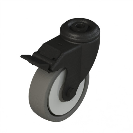 Roulette pivotante à blocage profilé aluminium – D100 – 110kg - Elcom shop