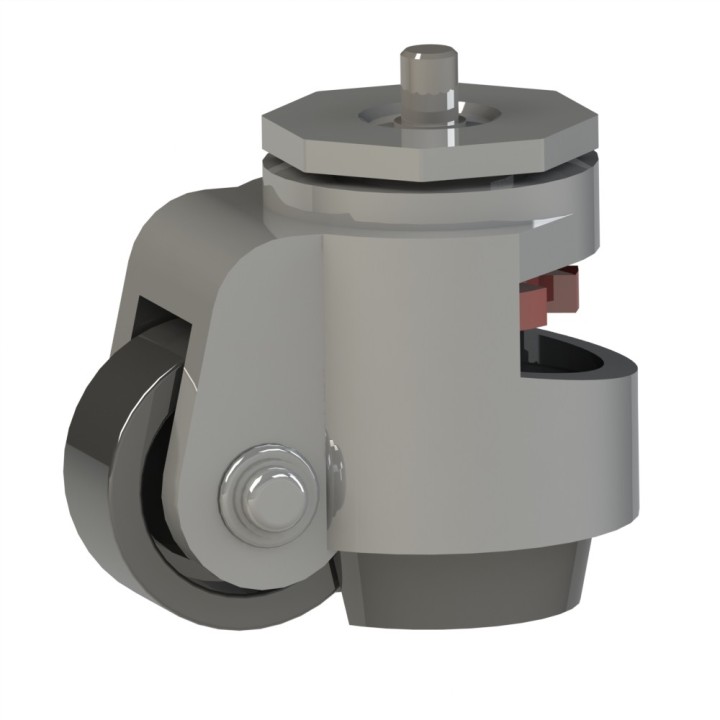 Roulette élévatrice profilé aluminium – D62 – 350 kg - Elcom shop