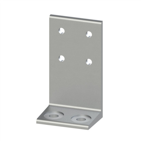 Equerre de fixation au sol profilé aluminium  – Al - Double - 80