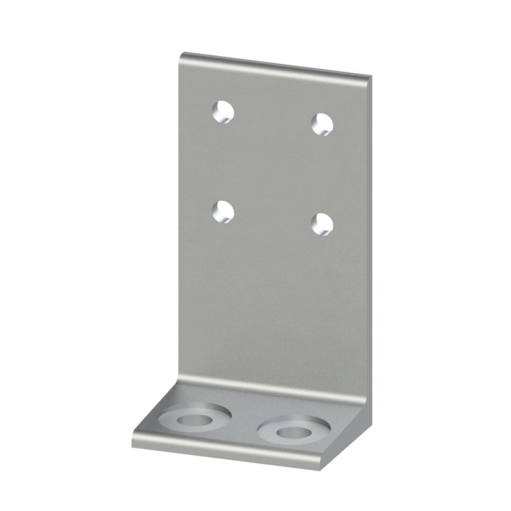 Equerre de fixation au sol profilé aluminium  – Al - Double - 80