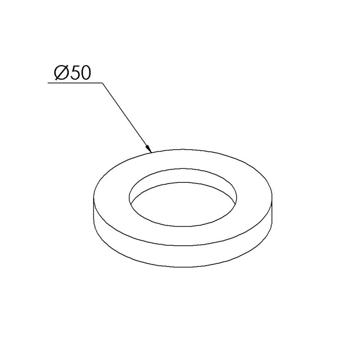 Patin pied profilé aluminium – D60