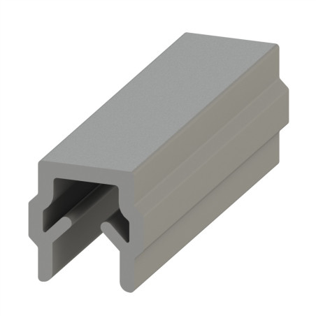 Profilé U5 (Barre de 2 m) - Rainure 5 mm - Gris
