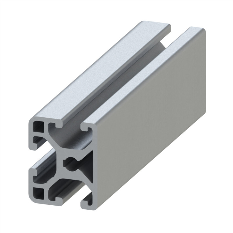 Profilé aluminium - Rainure 6 mm - Section 30x24 mm - Léger