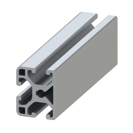 Profilé aluminium - Rainure 6 mm - Section 30x24 mm - Léger