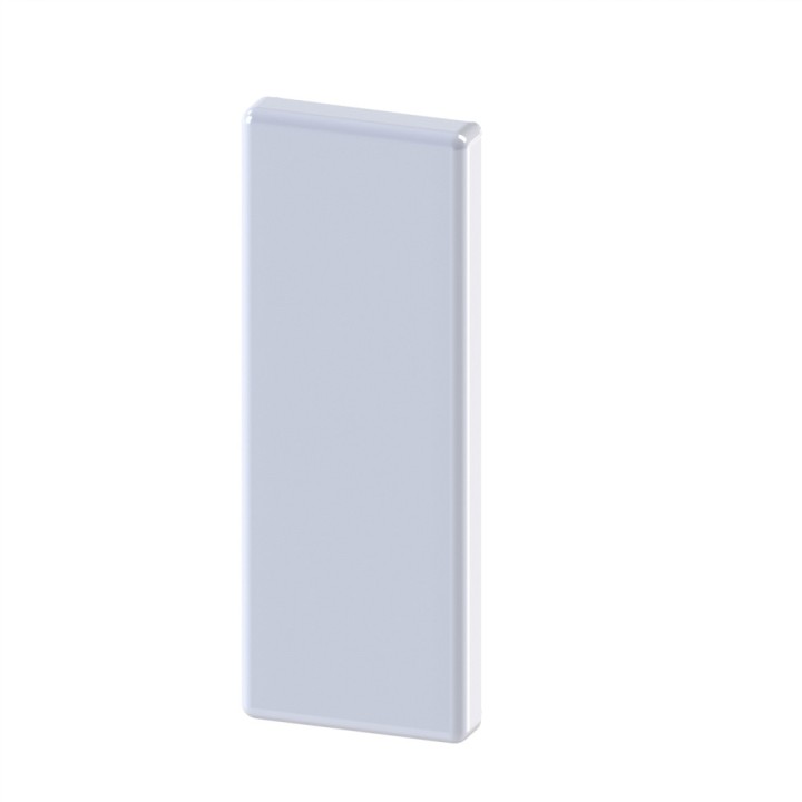 Embout profilé aluminium  – Rainure 8 mm – Section 160x60 mm - Gris