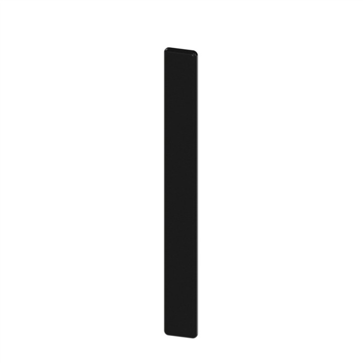Embout profilé aluminium – Rainure 8 mm – Section 240x28 mm - Noir