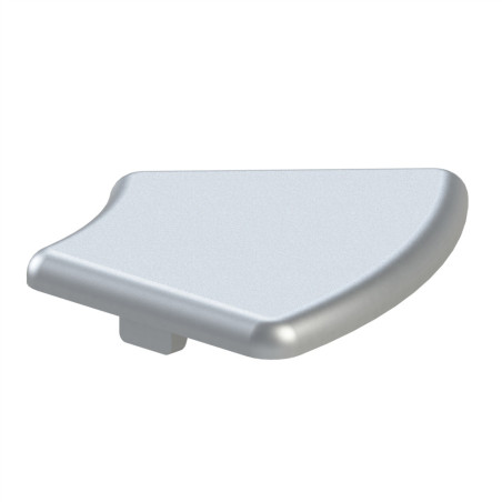 Embout profilé aluminium – Rainure 8 mm – Section R40/80-45° - Gris
