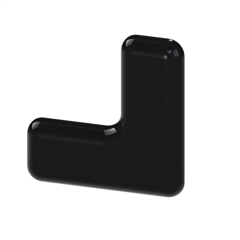 Embout profilé aluminium – Rainure 8 mm – Section W40x40 mm - Economique - Noir