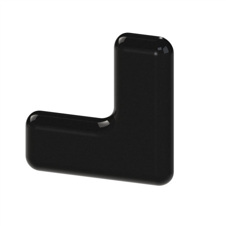 Embout profilé aluminium – Rainure 8 mm – Section W40x40 mm - Economique - Noir