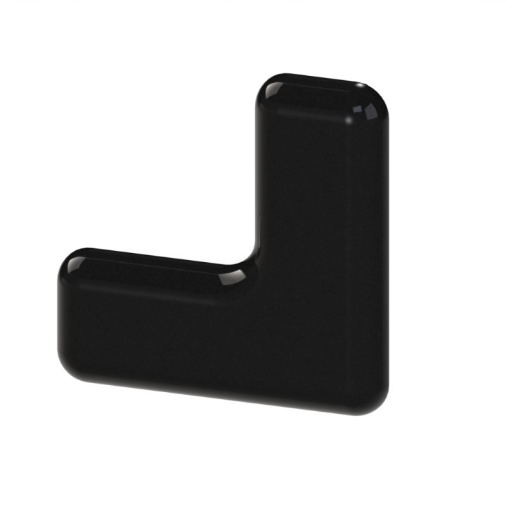 Embout profilé aluminium – Rainure 8 mm – Section W40x40 mm - Economique - Noir