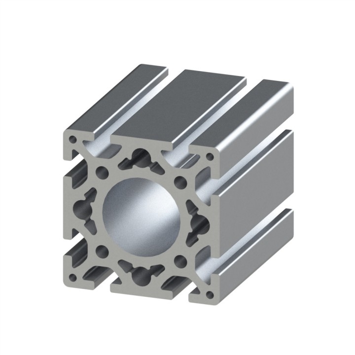 Profilé aluminium palier –  8 mm – 80x80 mm – D40 - Lourd